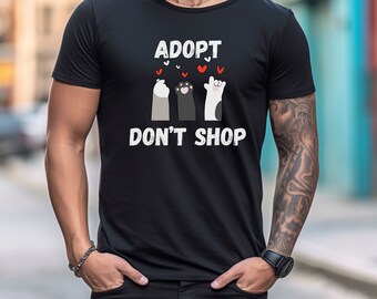Adopt Don't Shop Unisex Tee - Animal Rescue Shirt