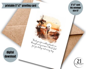 faith based Anniversary card for spouse digital download