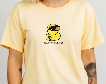 Comfort Colors "What the Duck" Shirt Funny Sarcastic Tee, Duck Lover Gift