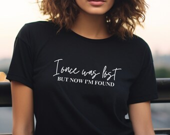 Lost and Found Christian Bella Canvas Tee, Inspirational Bible Verse Shirt