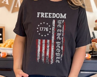 Distressed American Flag T-Shirt, Patriotic 4th of July Shirt
