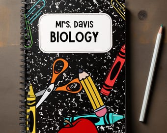Personalized Teacher Notebook: Custom Name Spiral Journal, Teacher Appreciation Gift