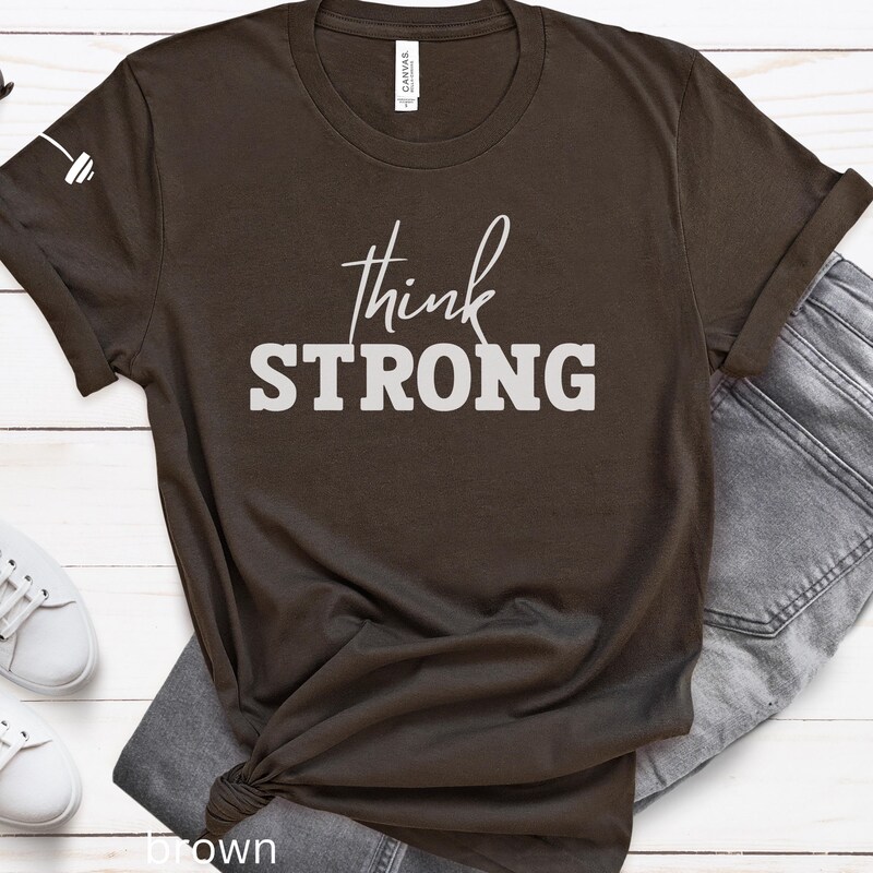 Work For Strong Not Skinny T-Shirt Inspirational Quotes for Women & Girls Tee Shirt main image 0