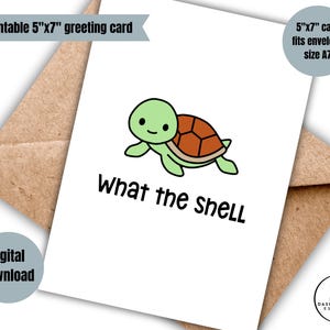 druckbare Erwachsenen Humor was zum Muschel? Grußkarte lustige Schildkröte Karte Sofortdownload digitale Grußkarte sarkastische Humorkarte Freund