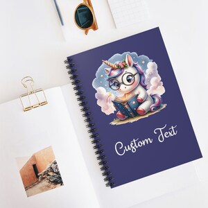 personalized unicorn journal cute unicorn custom notebook gift idea birthday adult teen or child notebook gift idea reading log notetaking