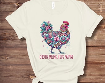 Buntes Huhn Aufzucht, Jesus betendes T-Shirt
