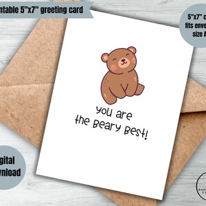 Carte d'amitié, vous êtes la meilleure carte de voeux en téléchargement numérique, carte de remerciement imprimable, carte Punny, téléchargement immédiat, carte de amour