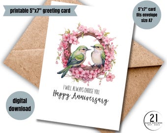 Happy Anniversary digital greeting card for spouse I will always choose you.