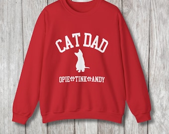personalized cat dad Sweatshirt custom cat dad sweater new cat dad gift father's day birthday dog parent shirt funny dog owner apparel