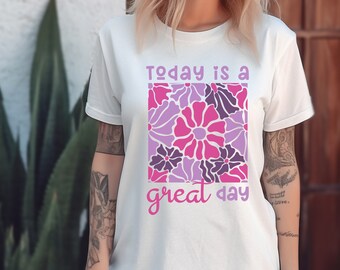 Boho Wildflower Comfort Colors T-Shirt: Retro 70s Floral Top