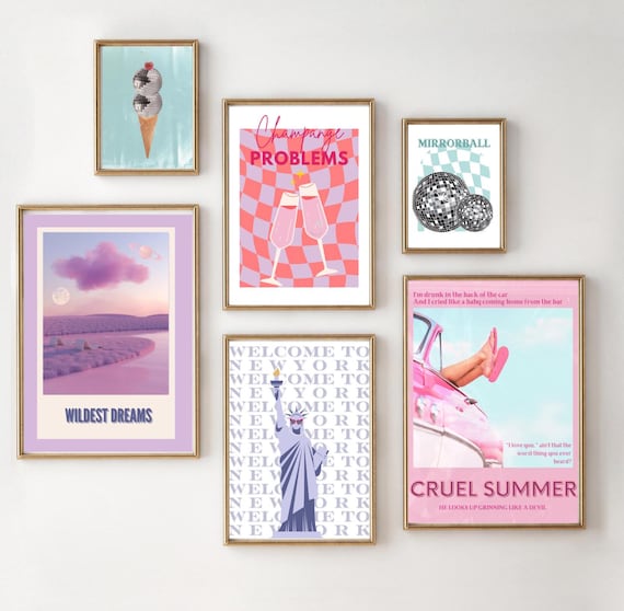 Set of 13, Taylor Swift Inspired Wall Art Poster Print | Swiftie