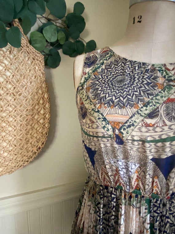 Vintage Inspired Boho Print Dress / Bohemian Dress