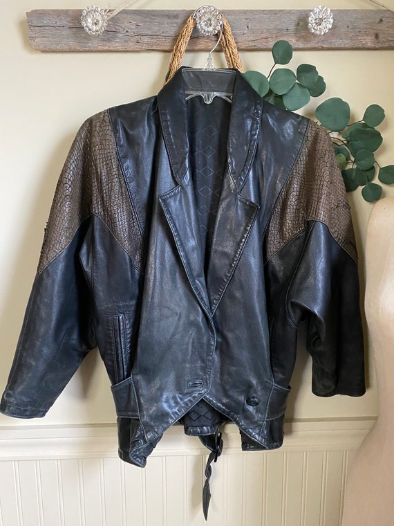 Vintage Italian Leather Jacket / Vera Pelle Jacket