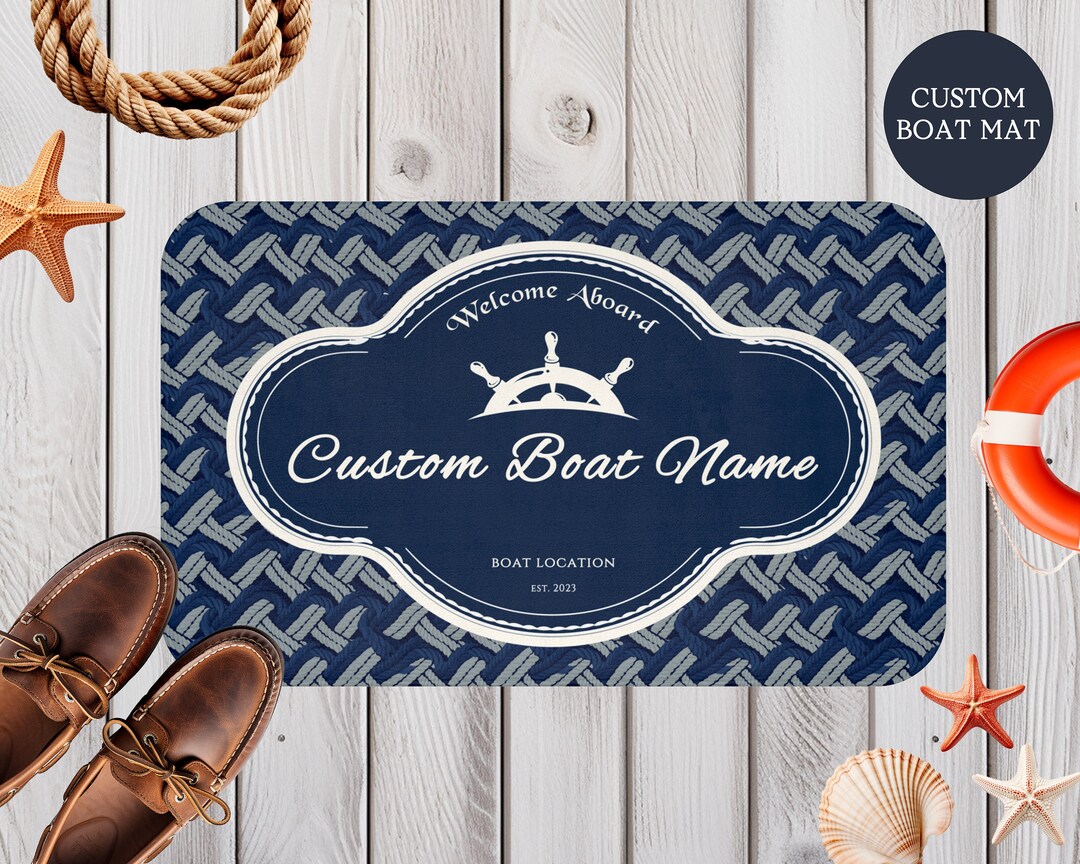 Custom Boat Mat Boat Mat Nautical Boat Accessories Etsy