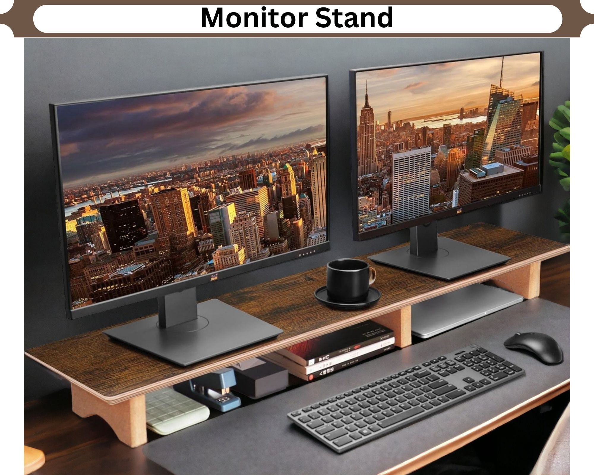 Bamboo Computer Monitor Stand Jopkin - SKLUM