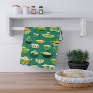 Kitchen Towel with Pyrex style retro design