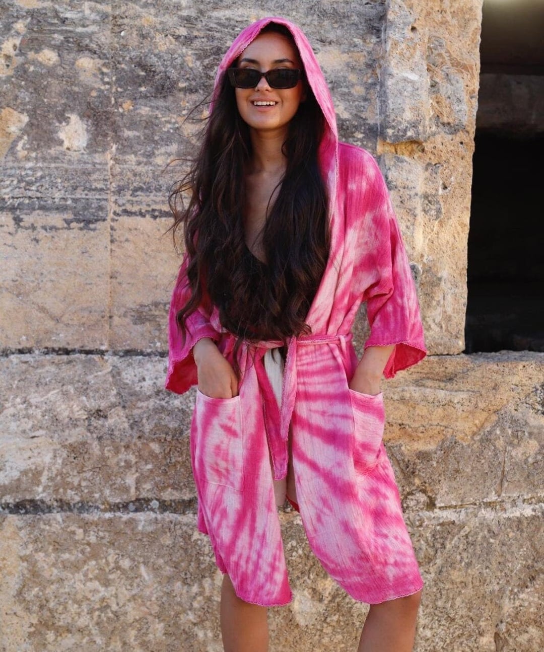 Mother's Day Gift, Gift for Women, Organic Cotton Batik Robe: Hooded ...