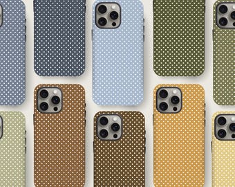 Polka Dot iPhone Case, Retro Design, Slim or Tough