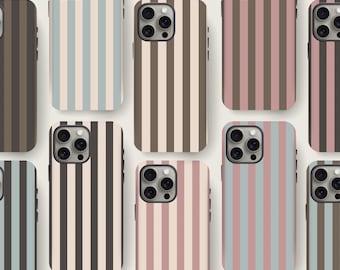 Custom Striped iPhone Case, Retro, MagSafe Compatible