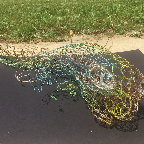 Koi Fish Wire Sculpture