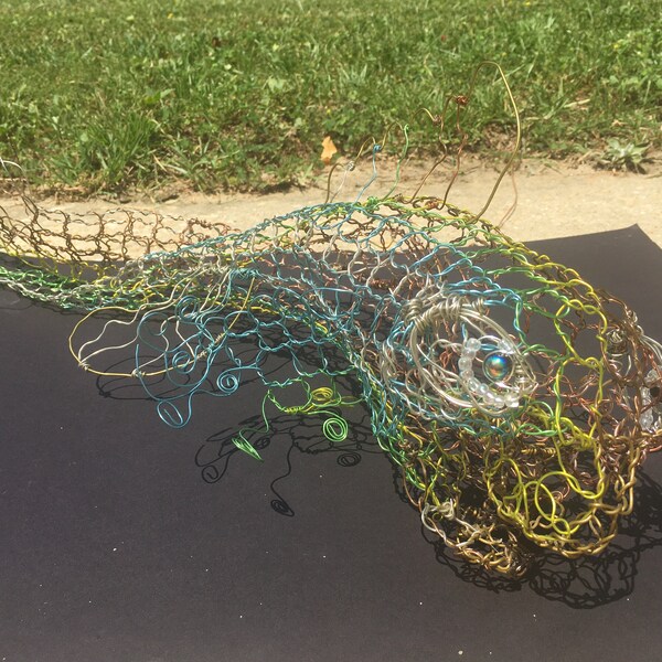 Wire Fish Sculpture Etsy