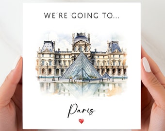Surprise Trip Greeting Card | Travel Greeting Cards | Destination Greeting Card | Paris Greeting Card | Surprise Destination