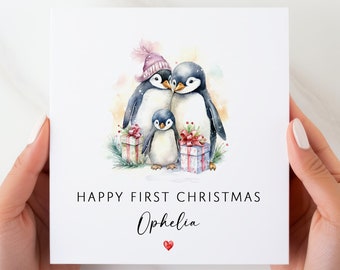 Personalised First Christmas Card | Babys First Christmas Card | 1st Xmas Greeting Card | Merry Christmas Card | My First Christmas | Xmas