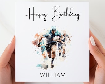 Rugby Birthday Card, Rugby Card For Dad, Brother Birthday Card, Sports Lover's Card, Rugby Theme Brithday Card, Birthday Card for Him