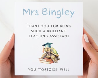 Thank You Teacher Cards | Personalised Teacher Card | Cards for Teachers | End of Year Cards | Teaching Assisant Card | School Teacher Cards