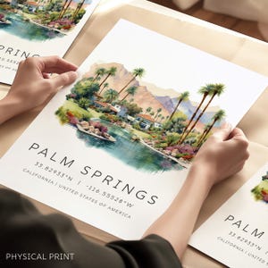 Stampa di viaggio Palm Springs, poster di viaggio, stampa murale California, stampe murali di viaggio, poster di viaggio USA, regali di viaggio, decorazioni murali