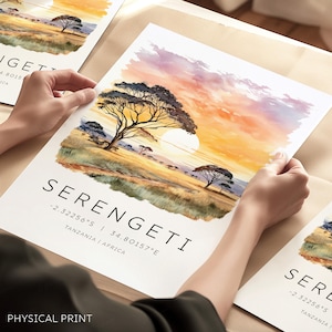 Serengeti Poster, Tanzania Travel Print, Safari Wall Art, Serengeti National Park, Africa Travel Prints, Africa Art Lover, Africa Travel