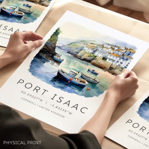Port Isaac, Cornovaglia, Stampa di viaggio, Stampe murali della Cornovaglia, Poster di viaggio inglesi, Stampe regalo della Cornovaglia, Stampe decorative da parete