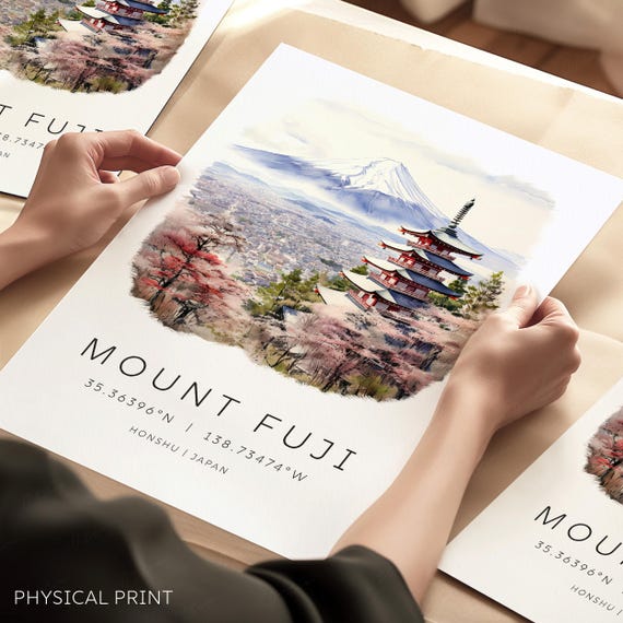 Japan Print, Japan Travel Poster, Japan Wall Art, Mount Fuji Poster, Japan Cherry Blossom, Japanese Art, Travel to Japan, Travel Gallery