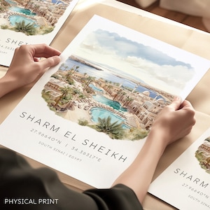 Stampa di viaggio in Egitto, poster di viaggio a Sharm El Sheik, poster di viaggio nel Mar Rosso, stampa di vacanze in Egitto, galleria fotografica da parete per le vacanze, regalo di viaggio, Egitto