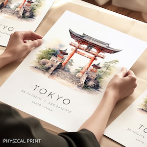Stampa artistica di Tokyo, Giappone, poster di viaggio di Tokyo, arte murale di Tokyo, regalo di Tokyo, regalo di viaggio, poster di viaggio, regalo di inaugurazione della casa, illustrazione di viaggio