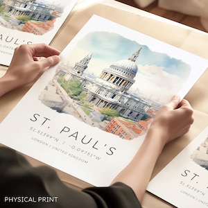 Cattedrale di St. Paul, Poster di St. Paul, Stampa di viaggio di Londra, Regalo di Londra, Stampa di Londra, Arredamento per la casa di St. Paul, Stampa artistica regalo, Regali di viaggio