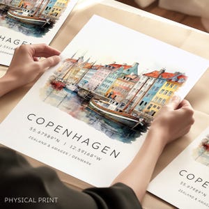 Stampa artistica di Copenaghen, Canale di Nyhavn, Stampa della Danimarca, Arte murale scandinava, Stampa di viaggio, Poster di viaggio, Regalo di viaggio, Regalo di inaugurazione della casa