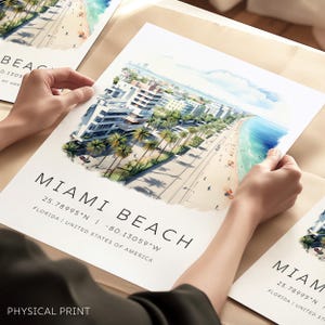 Cartaz de viagem de Miami, Impressão artística de Miami, Arte de Miami Beach, Presentes de viagem, Cartaz de viagem, Cartaz de Miami, Decoração de parede de Miami, Presentes de viagem para destinos turísticos