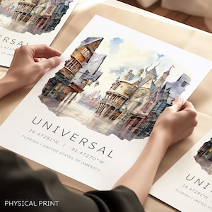 Universal Orlando Park, Universal Studios, Universal Orlando, Harry Potter World, Diagon Alley, Wizarding World, Florida Travel Print