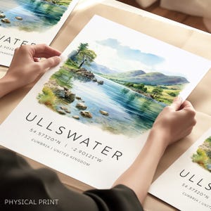 Ullswater, Der Seenplatte, Lake Distrikt Karte, England Kunstdrucke, Der Seenplatte Geschenke, Wanderferien