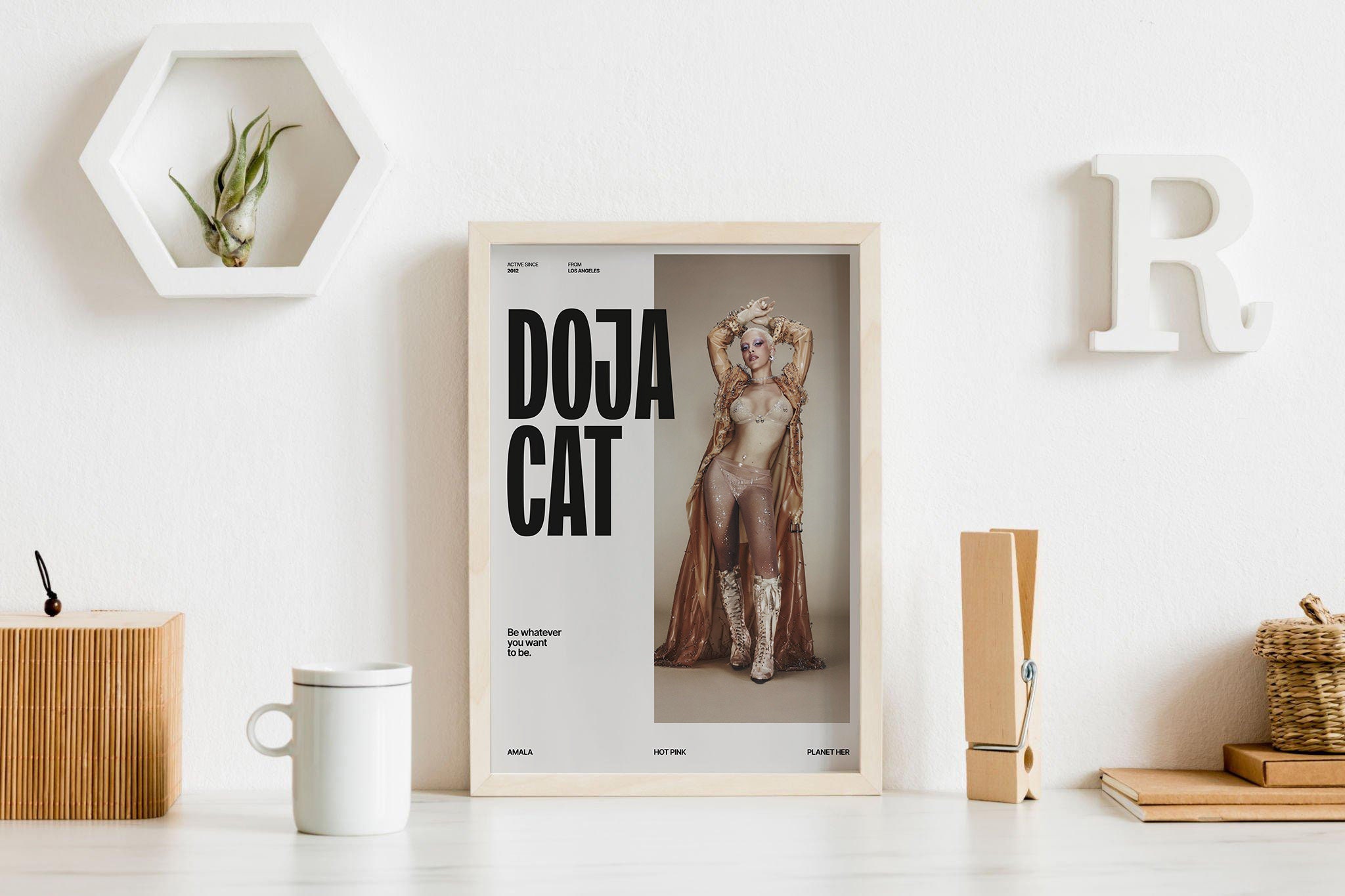Doja Cat Wall Art Poster Doja Cat Singer Poster Wall Art Doja Etsy