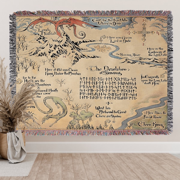 Lord of Tbe Rings Blanket Etsy