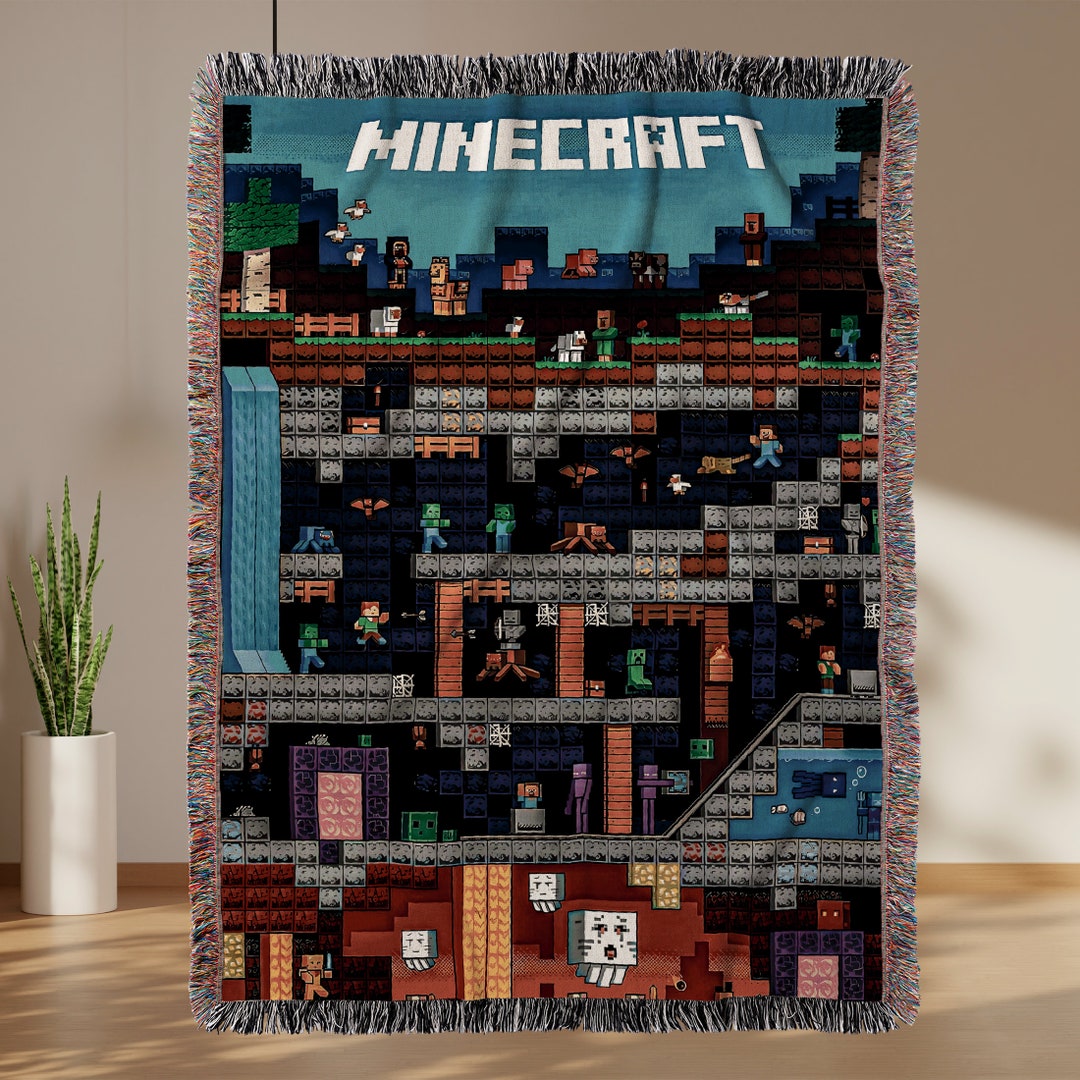 Computer Gamer Gift Woven Throw Blanket Livingroom Wall Art Tapestry ...
