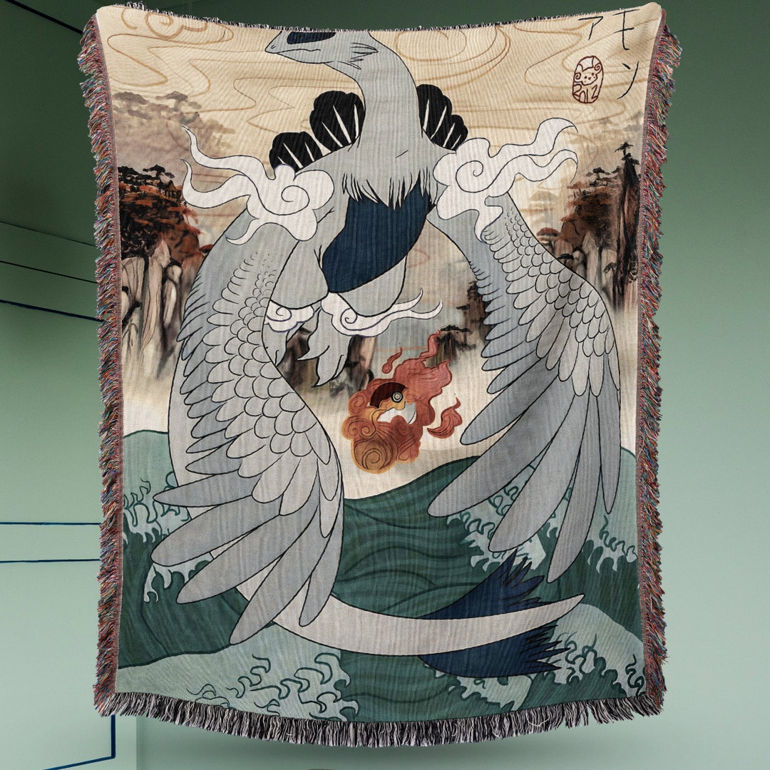 Japanese Woven Blanket Japandi Retro Art Cotton Wall Tapestry Couch