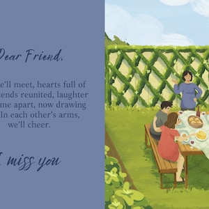 PRINTABLE- I miss you friend, ORIGINAL POEM Card- Miss you, Frienship