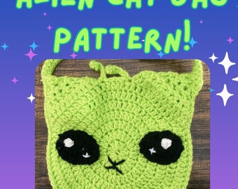 Gnarpy Alien Cat Bag Crochet Pattern PDF Digital Download