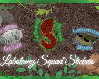 Lobotomy Squad Bugs 2.5&quot; Holographic Clear Vinyl Stickers