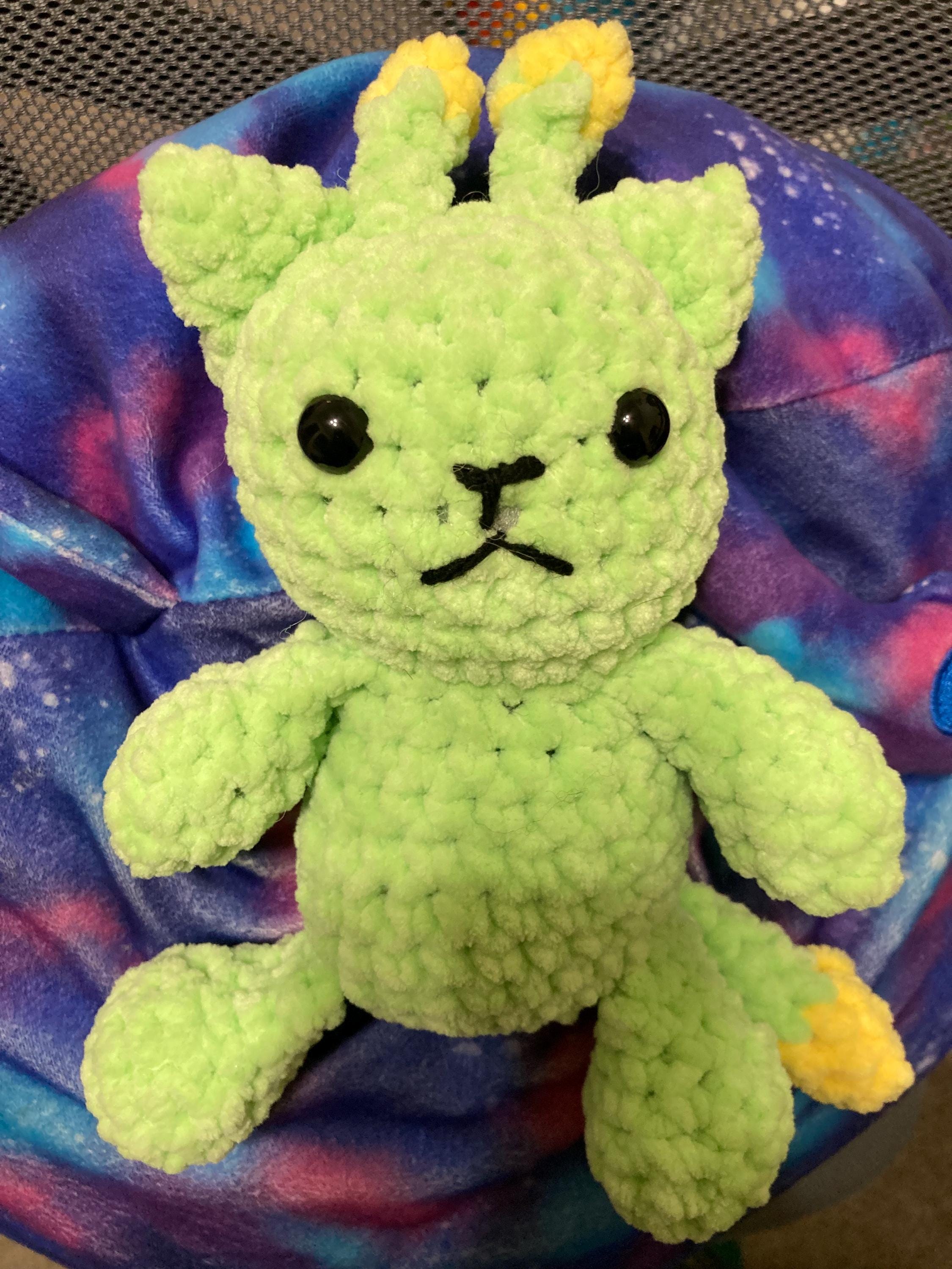 Crochet Weighted Alien Cat Gnarpy Plushie - Etsy