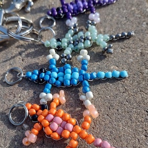 Premade Beaded Lizard Keychain