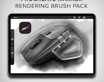 Procreate Marker age Brush Pack - Copic Style Marker für das Skizzieren des Produktdesigns